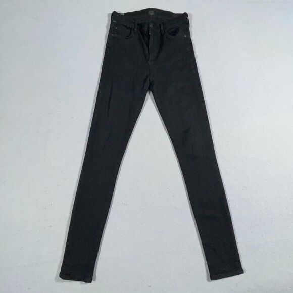 Citizens Of Humanity Jeans Women 24 Rocket High Rise Skinny Black Denim‎ Stretch - Picture 1 of 12